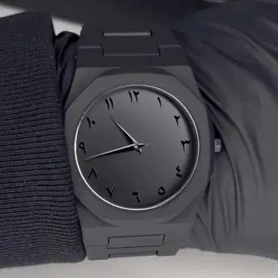 Black Arabic Aura Watch Luxury Premium Box